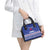 North Korea Christmas Shoulder Handbag with Blue Pattern, Red Star, and Snowy Mountain Motif - Wonder Print Shop