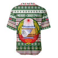 North Korea Christmas Baseball Jersey with Green-Red Design, National Emblem, and Festive Snowflake Motif - Wonder Print Shop