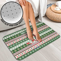 North Korea Christmas Bathroom Set with Green-Red Design, National Emblem, and Festive Snowflake Motif - Wonder Print Shop