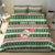 North Korea Christmas Bedding Set with Green-Red Design, National Emblem, and Festive Snowflake Motif - Wonder Print Shop