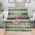 North Korea Christmas Blanket with Green-Red Design, National Emblem, and Festive Snowflake Motif - Wonder Print Shop