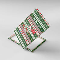 North Korea Christmas Canvas Wall Art with Green-Red Design, National Emblem, and Festive Snowflake Motif - Wonder Print Shop