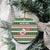 North Korea Christmas Ceramic Ornament with Green-Red Design, National Emblem, and Festive Snowflake Motif - Wonder Print Shop