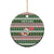 North Korea Christmas Ceramic Ornament with Green-Red Design, National Emblem, and Festive Snowflake Motif - Wonder Print Shop