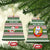 North Korea Christmas Ceramic Ornament with Green-Red Design, National Emblem, and Festive Snowflake Motif - Wonder Print Shop