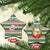 North Korea Christmas Ceramic Ornament with Green-Red Design, National Emblem, and Festive Snowflake Motif - Wonder Print Shop