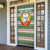 North Korea Christmas Door Cover with Green-Red Design, National Emblem, and Festive Snowflake Motif - Wonder Print Shop