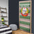 North Korea Christmas Door Cover with Green-Red Design, National Emblem, and Festive Snowflake Motif - Wonder Print Shop