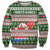 North Korea Christmas Sweatshirt with Green-Red Design, National Emblem, and Festive Snowflake Motif - Wonder Print Shop