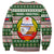 North Korea Christmas Sweatshirt with Green-Red Design, National Emblem, and Festive Snowflake Motif - Wonder Print Shop