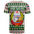 North Korea Christmas T Shirt with Green-Red Design, National Emblem, and Festive Snowflake Motif - Wonder Print Shop