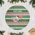 North Korea Christmas Tree Skirt with Green-Red Design, National Emblem, and Festive Snowflake Motif - Wonder Print Shop