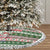 North Korea Christmas Tree Skirt with Green-Red Design, National Emblem, and Festive Snowflake Motif - Wonder Print Shop