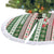North Korea Christmas Tree Skirt with Green-Red Design, National Emblem, and Festive Snowflake Motif - Wonder Print Shop