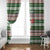 North Korea Christmas Window Curtain with Green-Red Design, National Emblem, and Festive Snowflake Motif - Wonder Print Shop