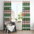 North Korea Christmas Window Curtain with Green-Red Design, National Emblem, and Festive Snowflake Motif - Wonder Print Shop