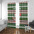 North Korea Christmas Window Curtain with Green-Red Design, National Emblem, and Festive Snowflake Motif - Wonder Print Shop