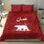Oman Christmas Bedding Set with Red Geometric Design, White Oryx, and National Emblem Motif - Wonder Print Shop