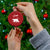 Oman Christmas Ceramic Ornament with Red Geometric Design, White Oryx, and National Emblem Motif - Wonder Print Shop