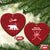 Oman Christmas Ceramic Ornament with Red Geometric Design, White Oryx, and National Emblem Motif - Wonder Print Shop