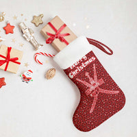 Oman Christmas Stocking with Red Geometric Design, White Oryx, and National Emblem Motif - Wonder Print Shop