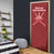 Oman Christmas Door Cover with Red Geometric Design, White Oryx, and National Emblem Motif - Wonder Print Shop