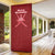 Oman Christmas Door Cover with Red Geometric Design, White Oryx, and National Emblem Motif - Wonder Print Shop