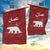Oman Christmas Garden Flag with Red Geometric Design, White Oryx, and National Emblem Motif - Wonder Print Shop