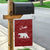 Oman Christmas Garden Flag with Red Geometric Design, White Oryx, and National Emblem Motif - Wonder Print Shop