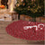 Oman Christmas Tree Skirt with Red Geometric Design, White Oryx, and National Emblem Motif - Wonder Print Shop
