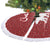 Oman Christmas Tree Skirt with Red Geometric Design, White Oryx, and National Emblem Motif - Wonder Print Shop