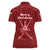 Oman Christmas Women Polo Shirt with Red Geometric Design, White Oryx, and National Emblem Motif - Wonder Print Shop
