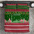 Oman Christmas Bedding Set with Green-Red Pattern, Mosque and Fort Landmarks, and Festive Ornament Motif - Wonder Print Shop