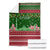 Oman Christmas Blanket with Green-Red Pattern, Mosque and Fort Landmarks, and Festive Ornament Motif - Wonder Print Shop