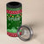 Oman Christmas 4 in 1 Can Cooler Tumbler with Green-Red Pattern, Mosque and Fort Landmarks, and Festive Ornament Motif - Wonder Print Shop