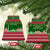 Oman Christmas Ceramic Ornament with Green-Red Pattern, Mosque and Fort Landmarks, and Festive Ornament Motif - Wonder Print Shop