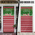 Oman Christmas Door Cover with Green-Red Pattern, Mosque and Fort Landmarks, and Festive Ornament Motif - Wonder Print Shop