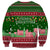 Oman Christmas Sweatshirt with Green-Red Pattern, Mosque and Fort Landmarks, and Festive Ornament Motif - Wonder Print Shop