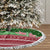 Oman Christmas Tree Skirt with Green-Red Pattern, Mosque and Fort Landmarks, and Festive Ornament Motif - Wonder Print Shop