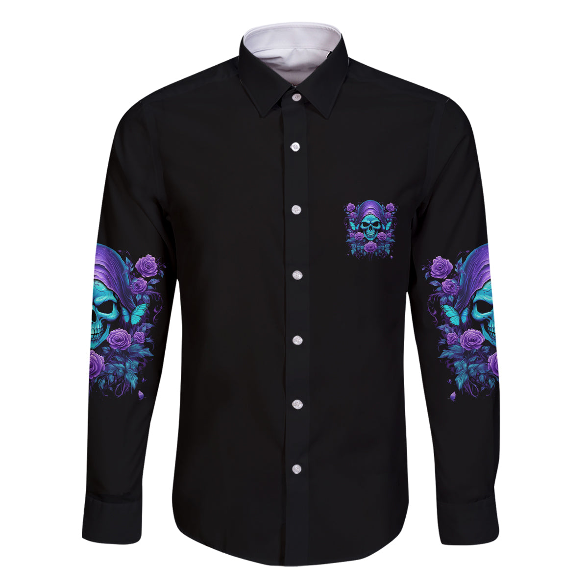 I'm Not Anti-social Mad Reaper Skull Family Matching Off Shoulder Short Dress and Hawaiian Shirt - Wonder Print Shop