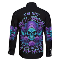 I'm Not Anti-social Mad Reaper Skull Family Matching Puletasi Dress and Hawaiian Shirt - Wonder Print Shop