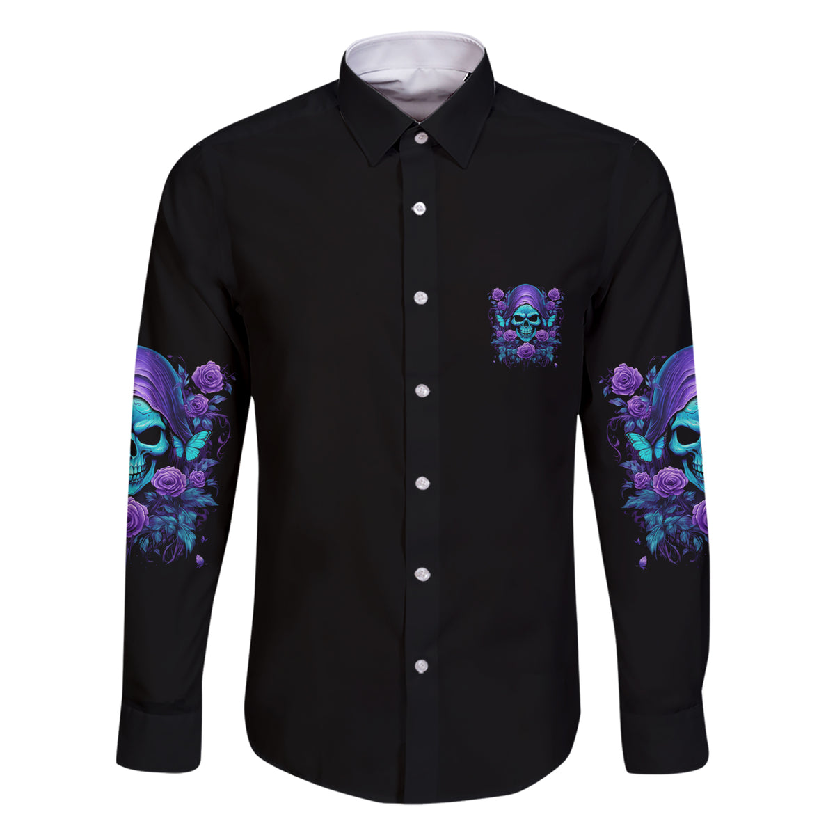 I'm Not Anti-social Mad Reaper Skull Family Matching Short Sleeve Bodycon Dress and Hawaiian Shirt - Wonder Print Shop