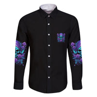 I'm Not Anti-social Mad Reaper Skull Family Matching Short Sleeve Bodycon Dress and Hawaiian Shirt - Wonder Print Shop