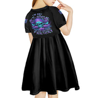 I'm Not Anti-social Mad Reaper Skull Kid Short Sleeve Dress - Wonder Print Shop