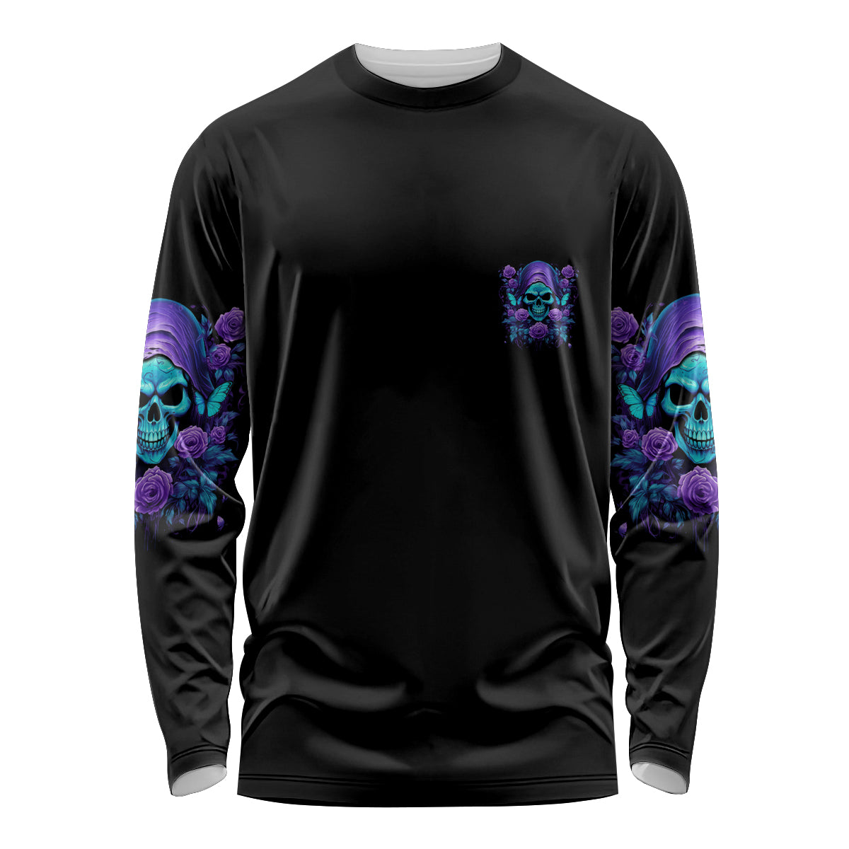 I'm Not Anti-social Mad Reaper Skull Long Sleeve Shirt - Wonder Print Shop