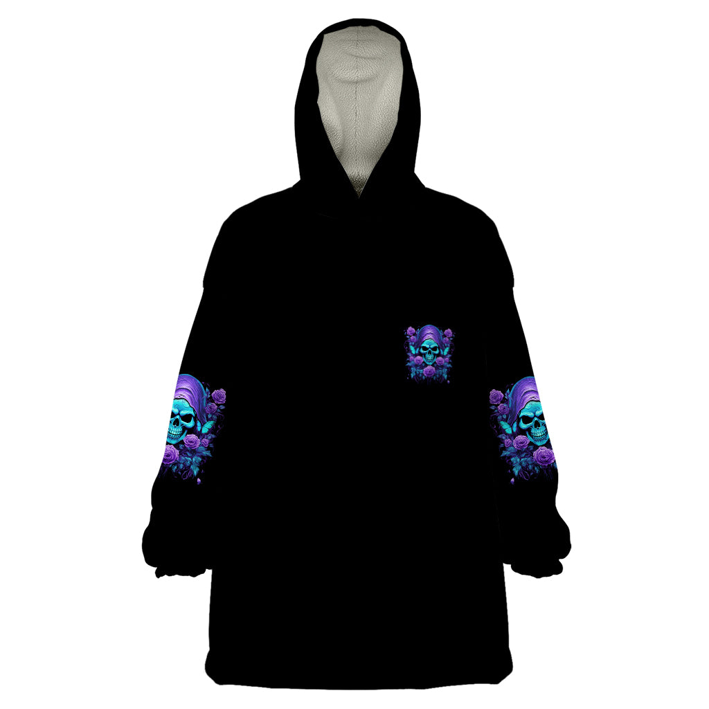 I'm Not Anti-social Mad Reaper Skull Wearable Blanket Hoodie - Wonder Print Shop