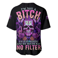 I'M Not A B I'M Just Honest Skull Butterfly Baseball Jersey - Wonder Print Shop