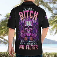 I'M Not A B I'M Just Honest Skull Butterfly Hawaiian Shirt - Wonder Print Shop