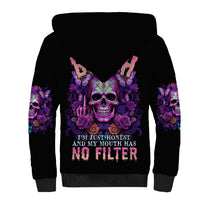 I'M Not A B I'M Just Honest Skull Butterfly Sherpa Hoodie - Wonder Print Shop