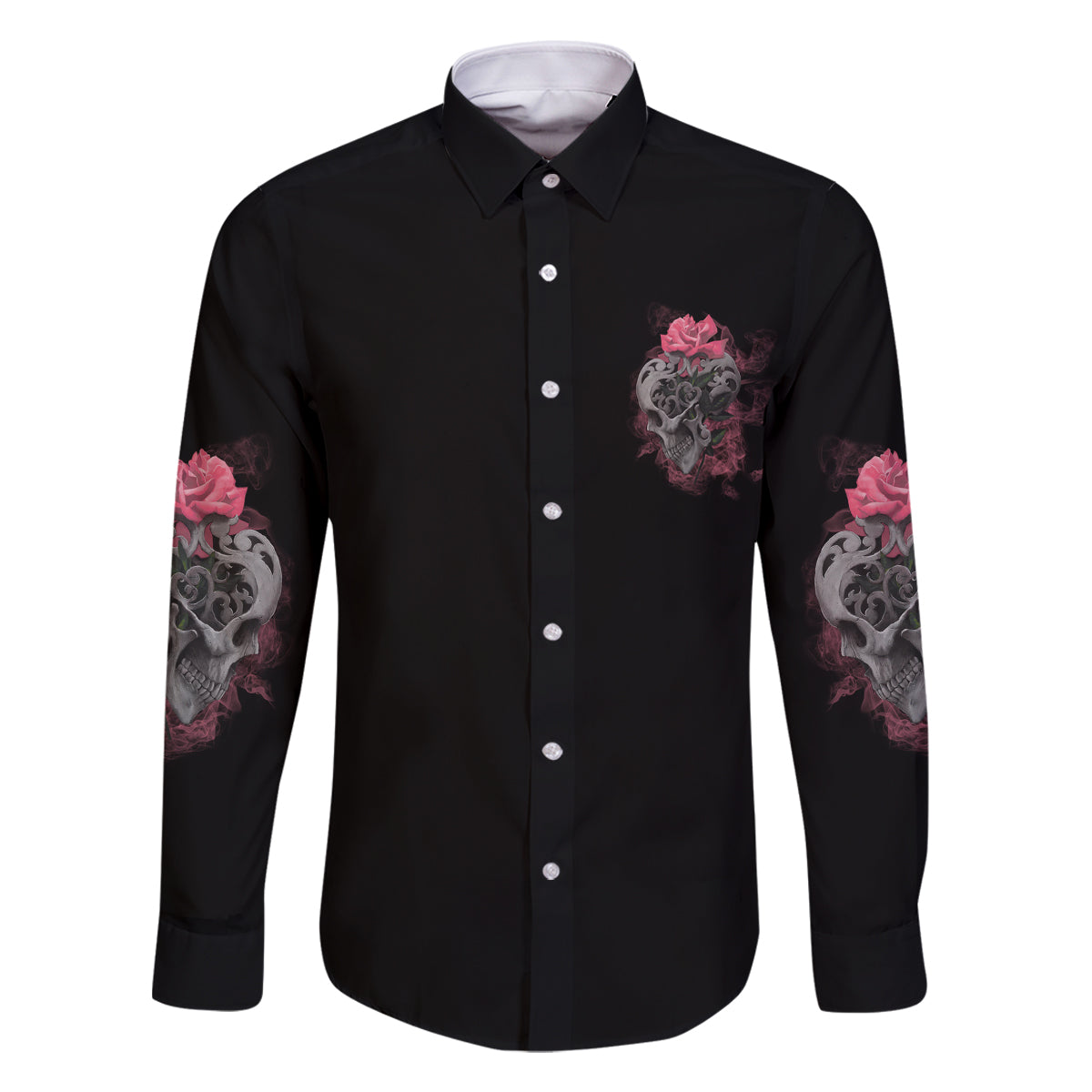 I Am The Storm Tattooed Skull Family Matching Long Sleeve Bodycon Dress and Hawaiian Shirt - Wonder Print Shop